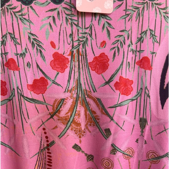 SOLD-PINK DAISY Comfy Purple Floral Geometric Pattern Easy Care Dress 2X New - Picture 6 of 11